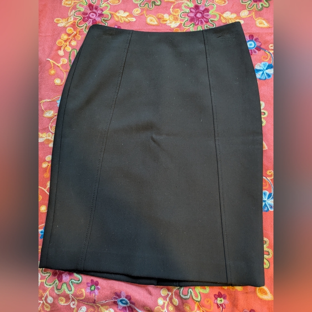 Halogen 2P Lined Black Pencil Skirt